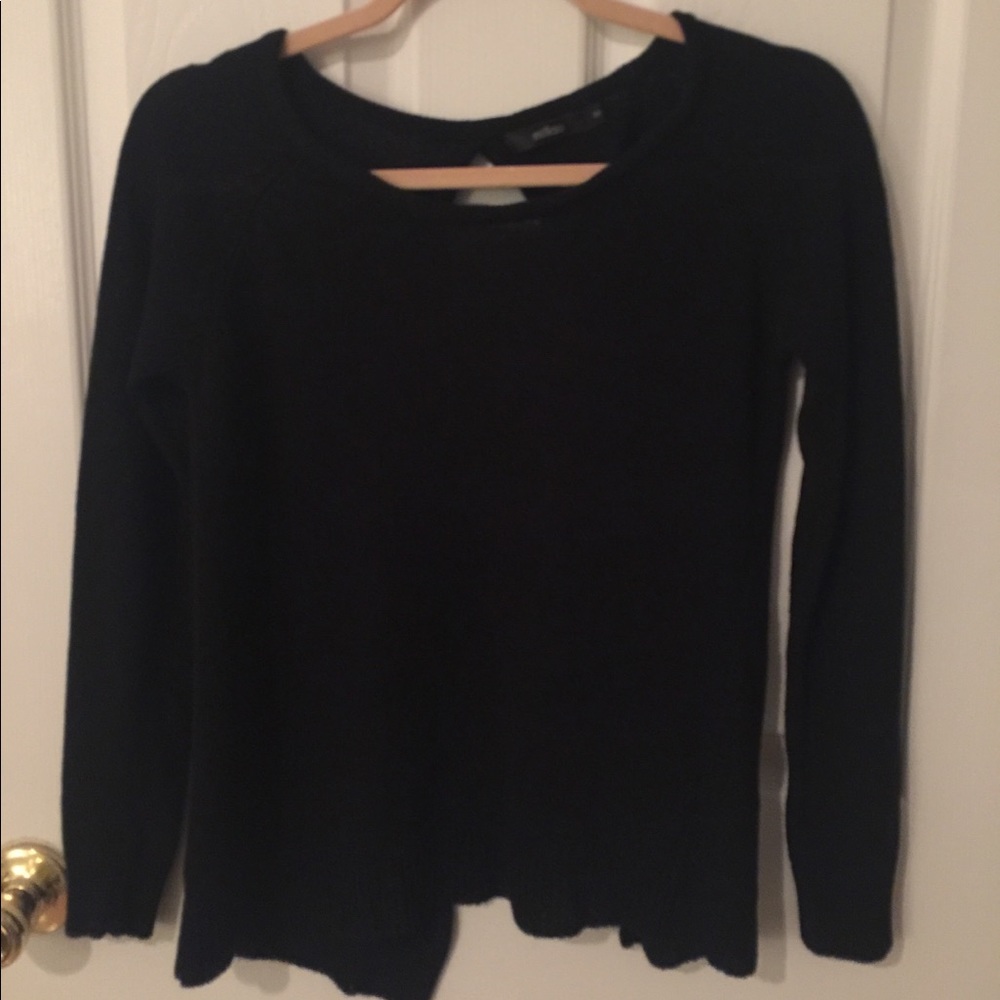 Millau Black Split Back Knit Sweater - image 2